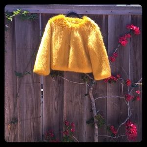 n:Philanthropy Yellow Fur Jacket